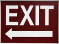 Exit Sign With Left Arrow