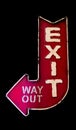 Exit sign showing the way out Royalty Free Stock Photo