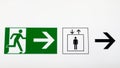 Exit Sign and Sign for Elevators Royalty Free Stock Photo