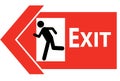 Exit sign vector. exit way symbol Royalty Free Stock Photo
