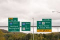 Exit Signs In Meriden Connecticut On Interstate 691 For I-91