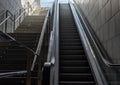 Exit stairs and escalators at subway station