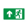 Exit straight ahead glyph icon
