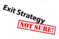 Exit Strategy - Not Sure Royalty Free Stock Photo