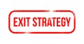 Exit strategy - red grunge rubber, stamp Royalty Free Stock Photo