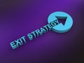 exit strategy word on purple