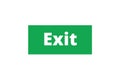 Exit symbol green information in case of emergency