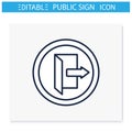 Exit symbol line icon