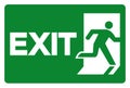 Exit Symbol Sign, Vector Illustration, Isolate On White Background Label. EPS10