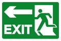 Exit Symbol Sign, Vector Illustration, Isolate On White Background Label. EPS10