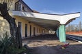 Exit to the railway lines of the old station Poduyane, built in 1930 under renovation