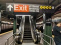 Exit to 41 Street Broadway Times Square, Manhattan, New York City