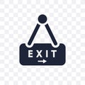 Exit transparent icon. Exit symbol design from Hotel collection.