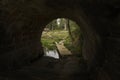 Exit from a tunnel towards nature Royalty Free Stock Photo