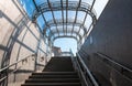 Exit from the underpass with a transparent roof