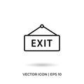 Exit vector icon in modern design style for web site and mobile app Royalty Free Stock Photo