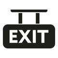 Exit wall sign icon simple vector. Stair escape