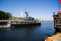 Warship as a tourist boat.