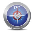 Exit the way indicated by compass Royalty Free Stock Photo