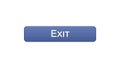 Exit web interface button violet color, application log-out, internet design