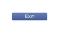 Exit web interface button violet color, application log-out, internet design