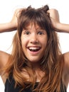 Exited teenage girl Royalty Free Stock Photo