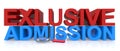 Exlusive admission on white Royalty Free Stock Photo