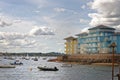 Exmouth, devon: low tide and sailing boats. appartments