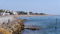 Exmouth. A popular seaside resort in Devon. South West England.Crowds flock to the beach on May Bank Holiday Sunday 2018