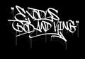 EXODUS GOD AND KING graffiti tag style design Royalty Free Stock Photo