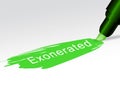 Exonerated Word Showing Criminal Investigation Dismissed Or Defendant Let Off 3d Illustration