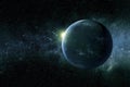 Exoplanet in deep space.Elements of this image were furnished by NASA Royalty Free Stock Photo