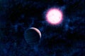 Exoplanet in deep space.Elements of this image were furnished by NASA