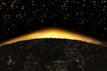 Exoplanet or extrasolar planet. Vector illustration.