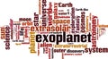 Exoplanet word cloud Royalty Free Stock Photo