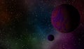 Exoplanets in deep galaxy design background