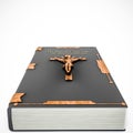 Exorcism book isolated on white background
