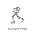 Exoskeleton linear icon. Modern outline Exoskeleton logo concept