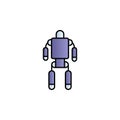 Exoskeleton, robot, space color gradient vector icon