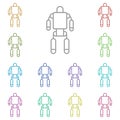 Exoskeleton, robot, space multi color icon. Simple thin line, outline  of space icons for ui and ux, website or mobile Royalty Free Stock Photo