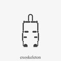 Exoskeleton simple vector icon. International Day of Persons with Disabilities