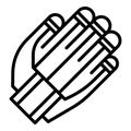 Exosuit hand icon outline vector. Robot suit