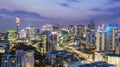 Exotic view of Jakarta downtown at night Royalty Free Stock Photo