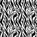 Exotic Animal skin print. Tribal Zebra seamless pattern