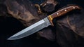 Exotic Atmosphere Hunting Knife With Rustic Charm