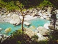 Exotic azure river Royalty Free Stock Photo