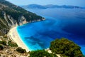 Exotic beach Myrtos Kefalonia Royalty Free Stock Photo