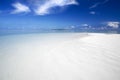 Exotic beach under a blue sky Royalty Free Stock Photo