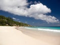 The exotic beach under the blue sky cloud Royalty Free Stock Photo