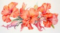Exotic Beauty: Detailed Watercolor Painting AI Generated